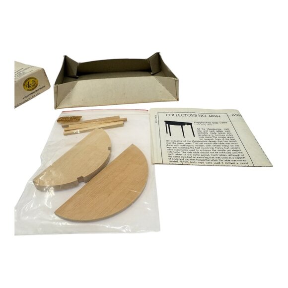 Xacto The House Of Miniatures Hepplewhite Side 1800s Table Kit 40004 Unassembled - Picture 9 of 11